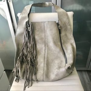 ✨STEVE MADDEN vegan leather hobo bag with fringe✨